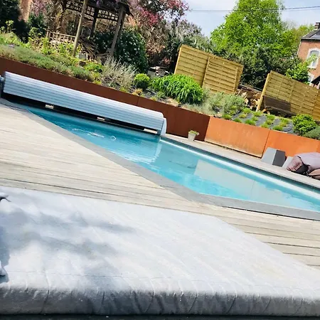 Juste A Cote, Maison De Caractere Avec Piscine Wanze Exterior photo